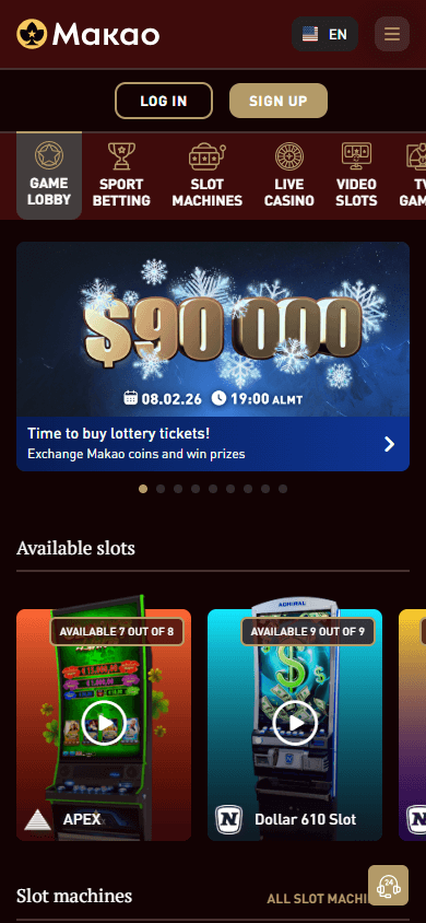 makao_casino_homepage_mobile