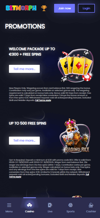 BetMorph_Casino_promotions_mobile