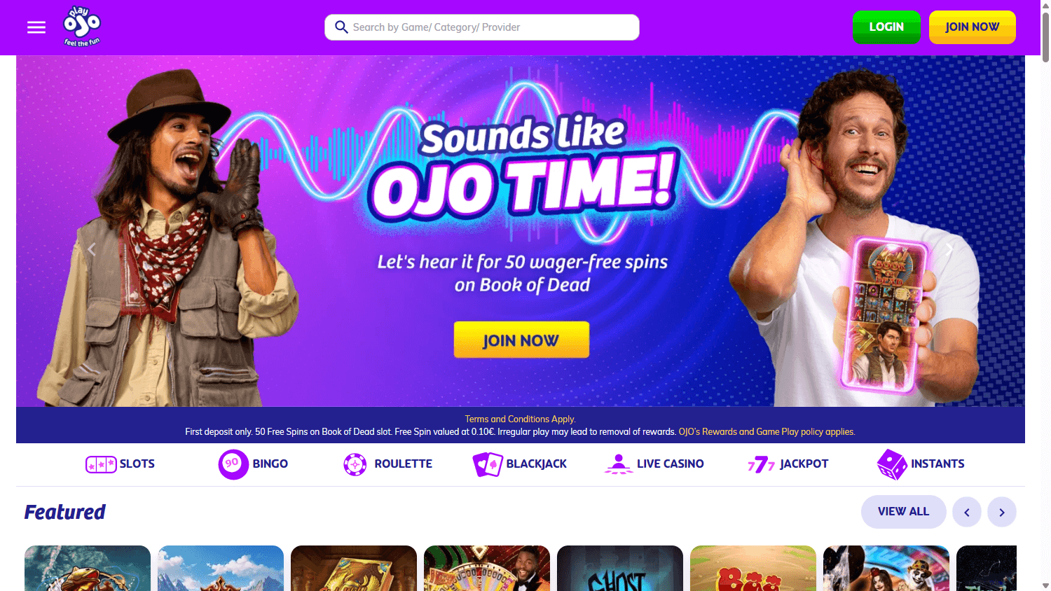 PlayOJO_Casino_homepage_desktop