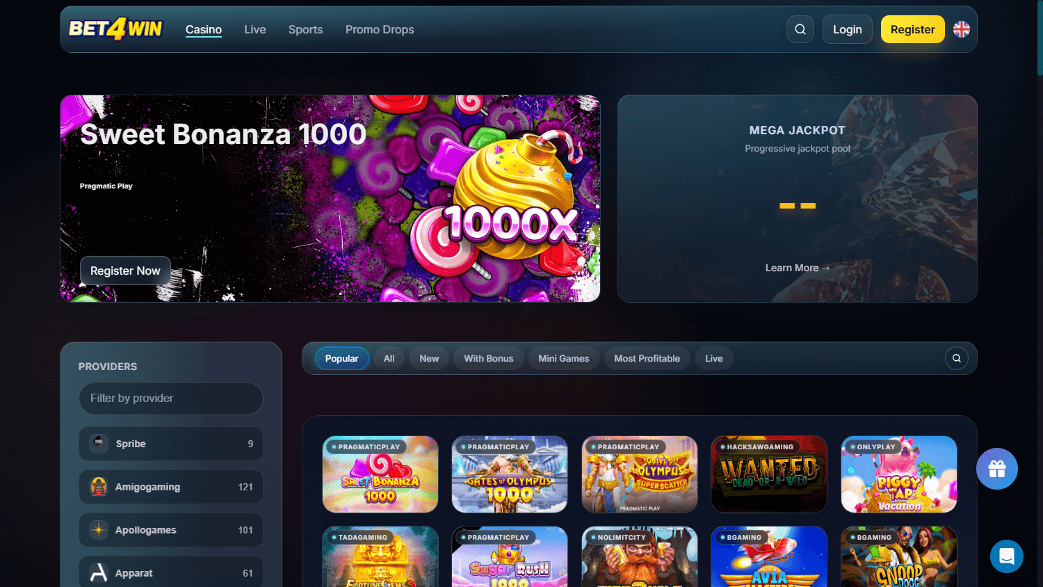 Bet4Win_Casino_game_gallery_desktop