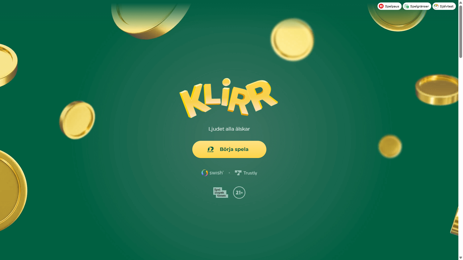 klirr_casino_homepage_desktop