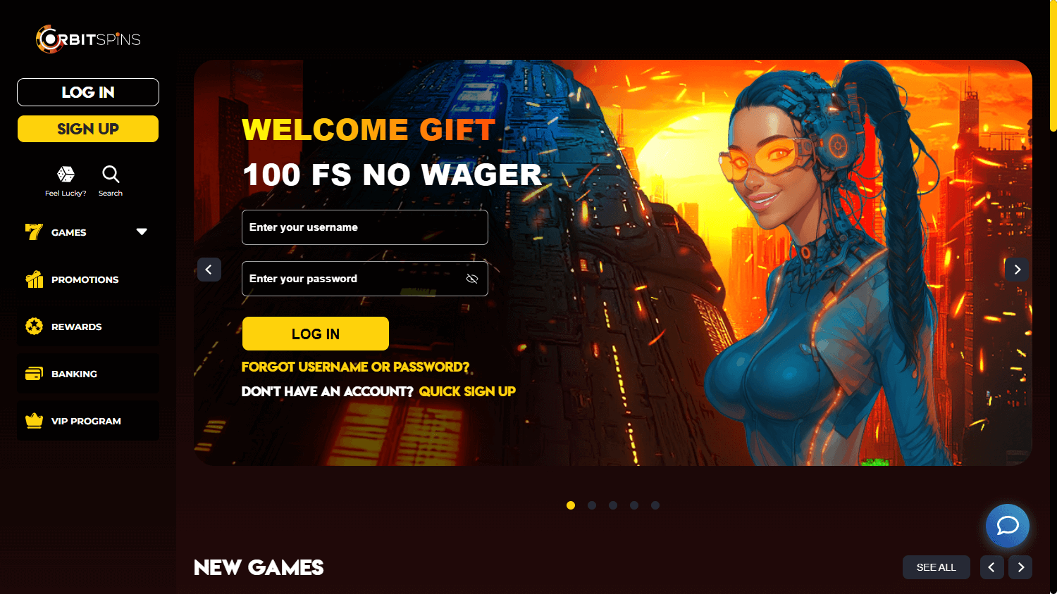 Orbit_Spins_Casino_homepage_desktop