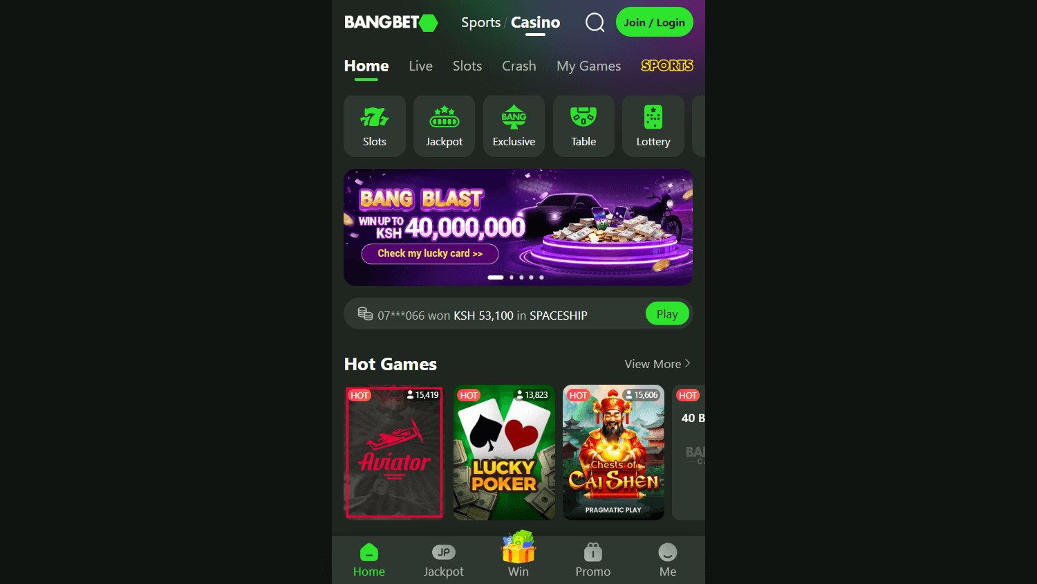Bangbet_Casino_homepage_desktop