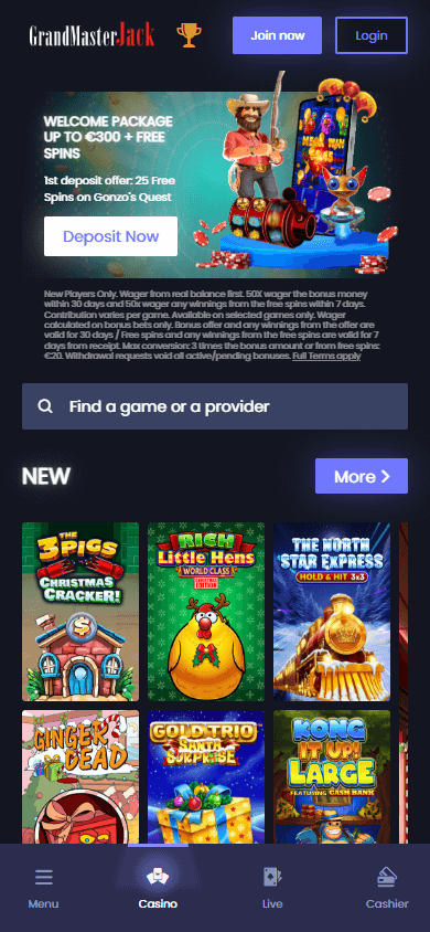 grandmasterjack_casino_homepage_mobile