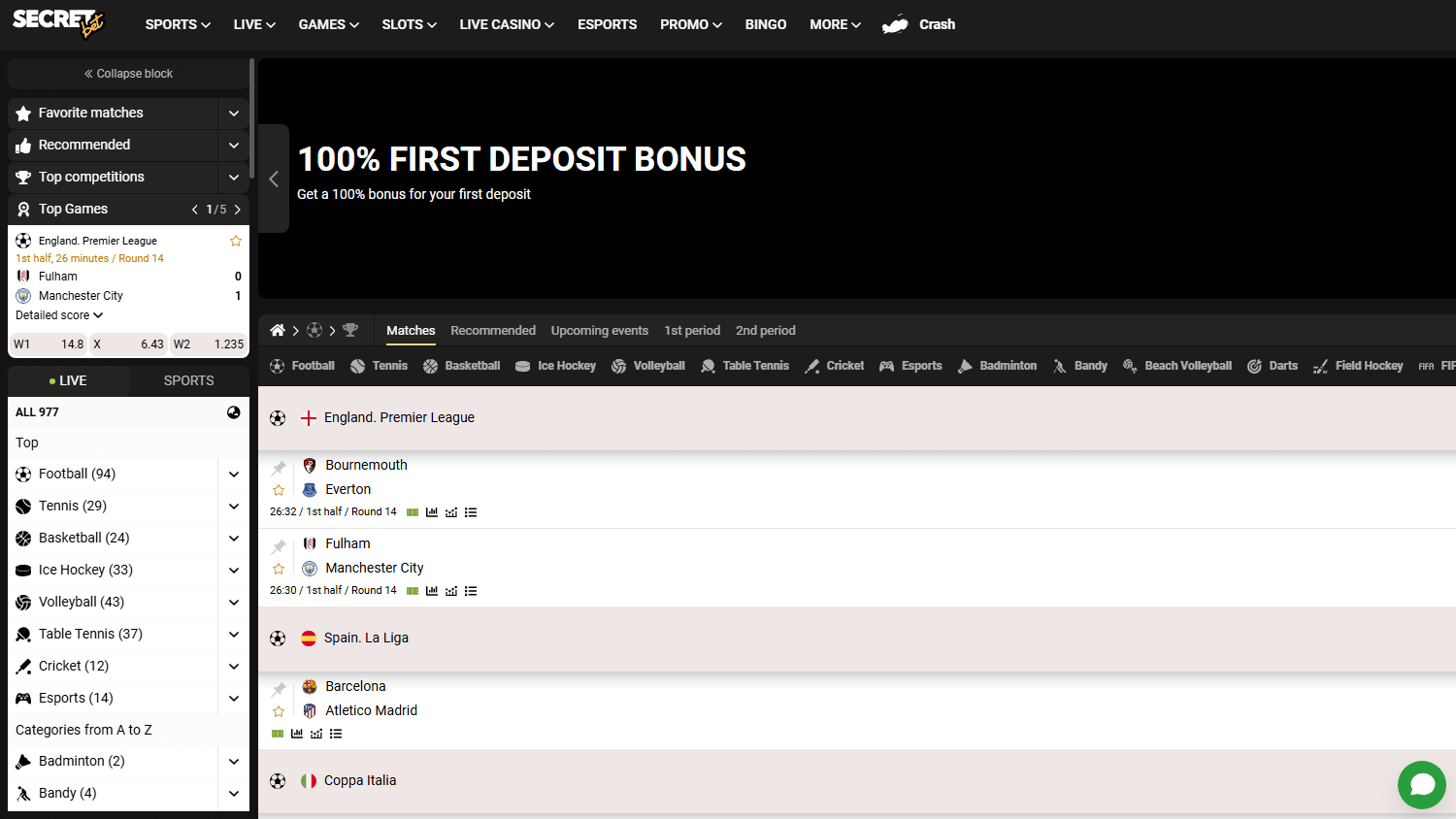 secretbet_casino_homepage_desktop