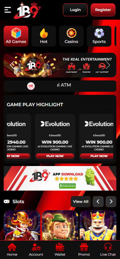 1b9_casino_homepage_mobile