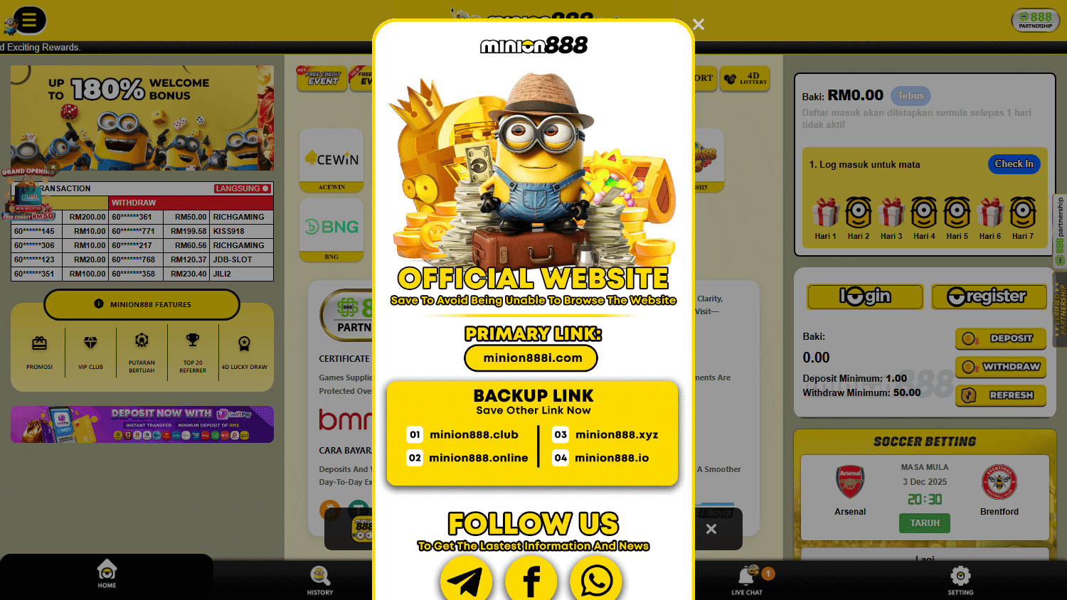 minion888_casino_homepage_desktop