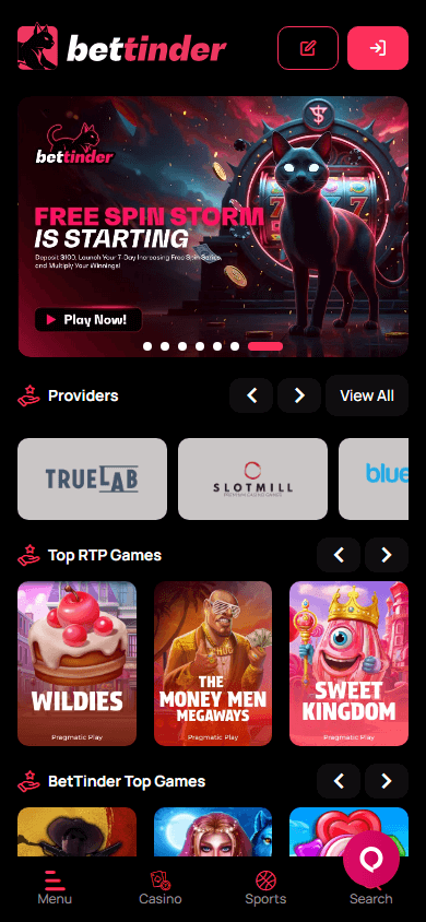 bettinder_casino_homepage_mobile