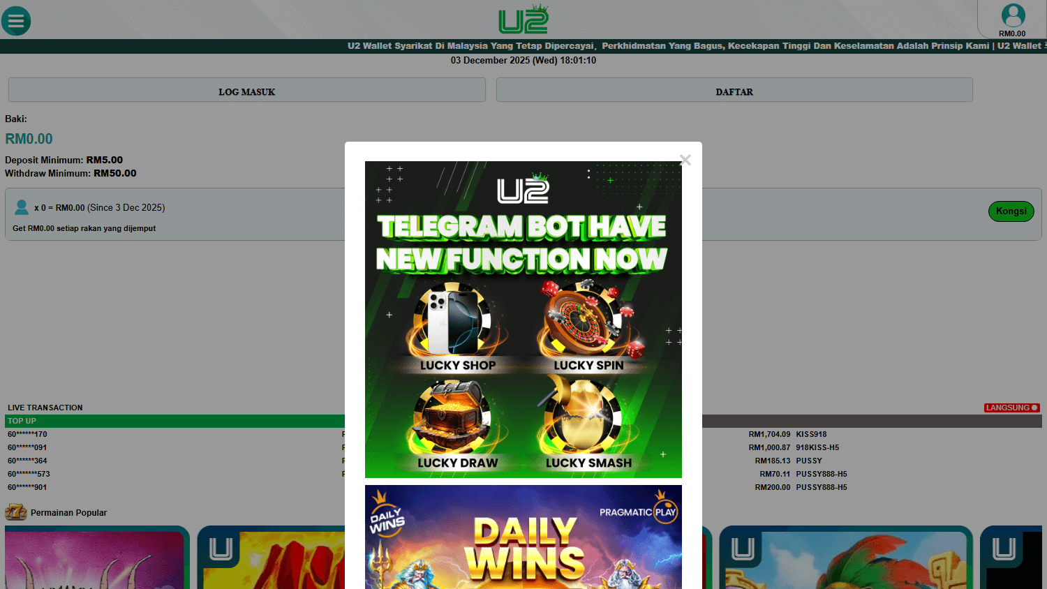 u2_wallet_casino_homepage_desktop