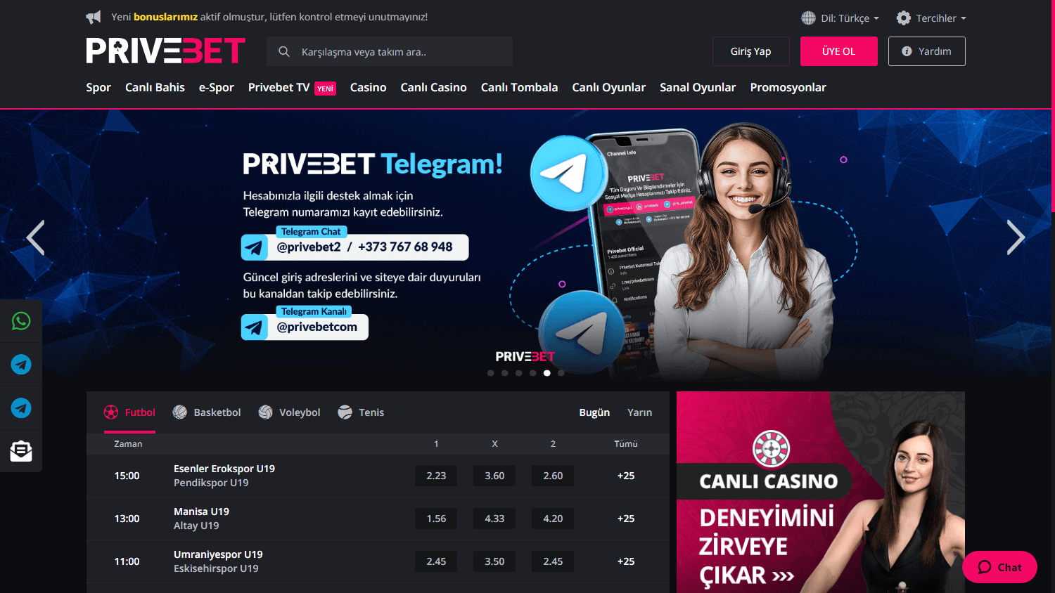 privebet_casino_homepage_desktop