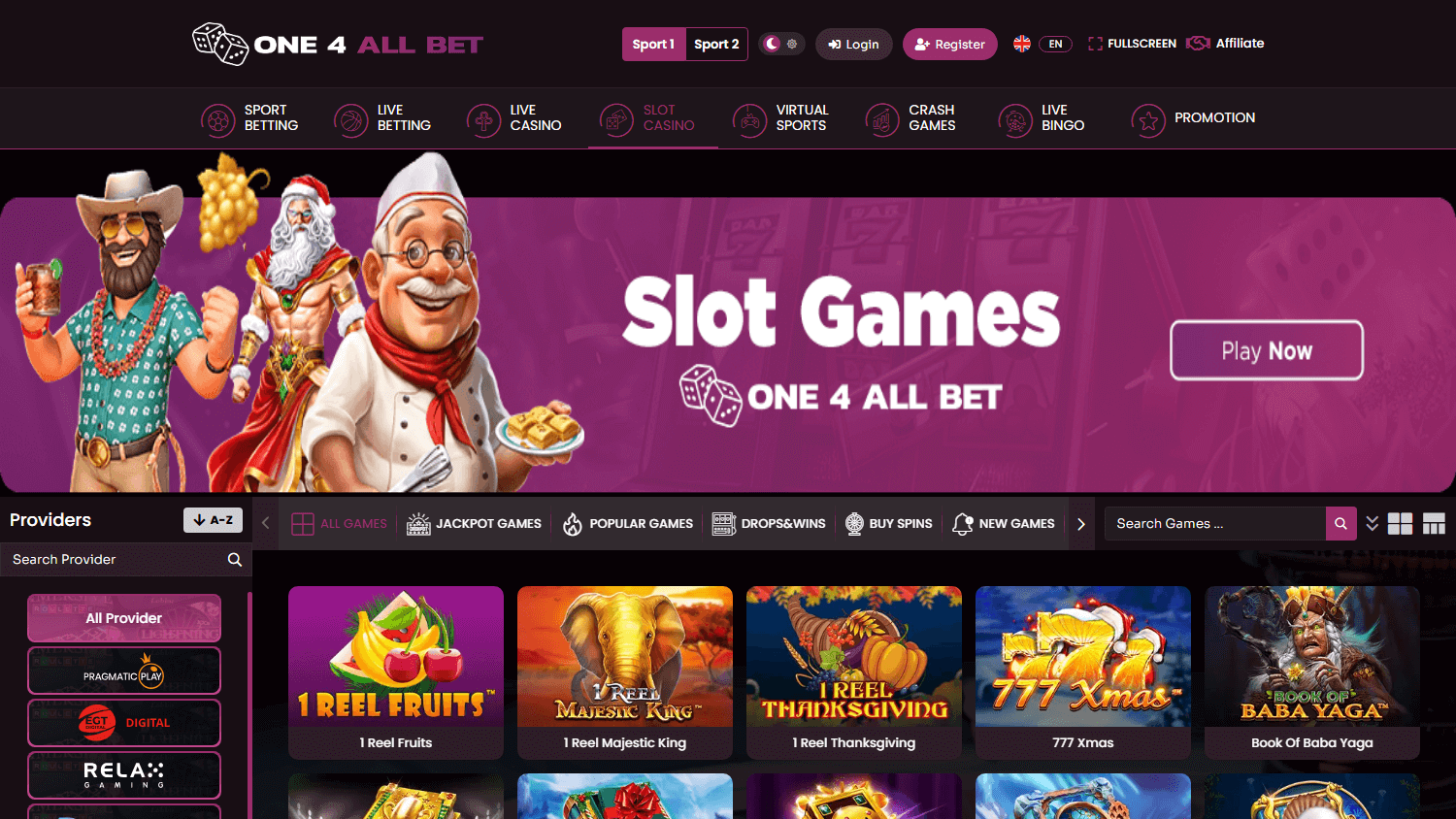 one4allbet_casino_game_gallery_desktop