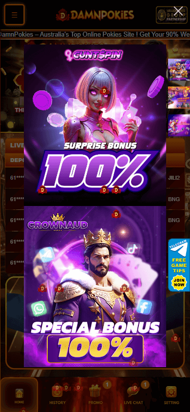 damnpokies_casino_homepage_mobile