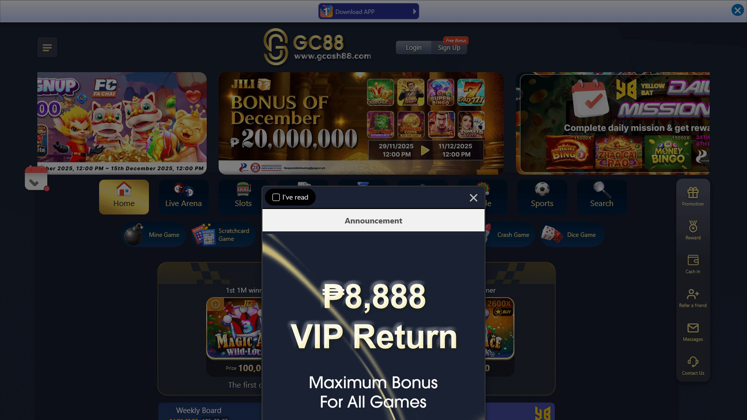 gcash88_casino_homepage_desktop