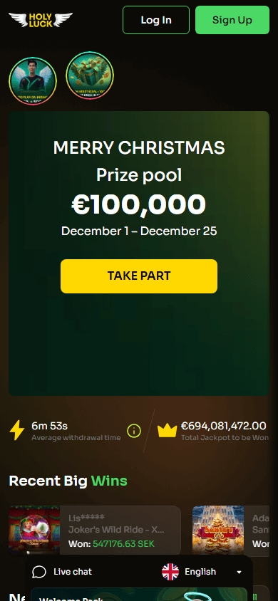 holy_luck_casino_homepage_mobile