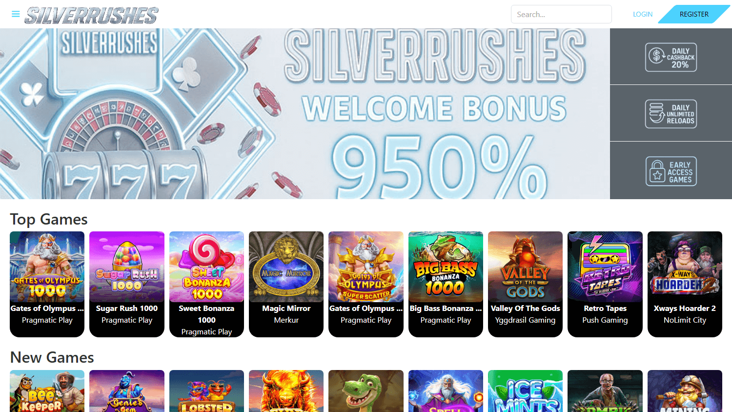 silver_rushes_casino_homepage_desktop
