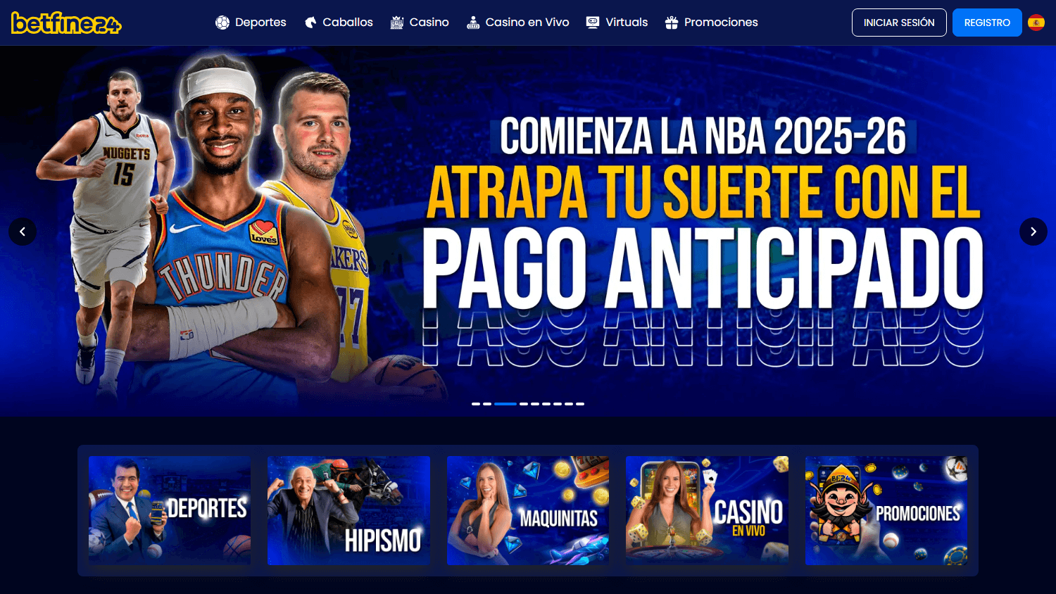 betfine24_casino_homepage_desktop