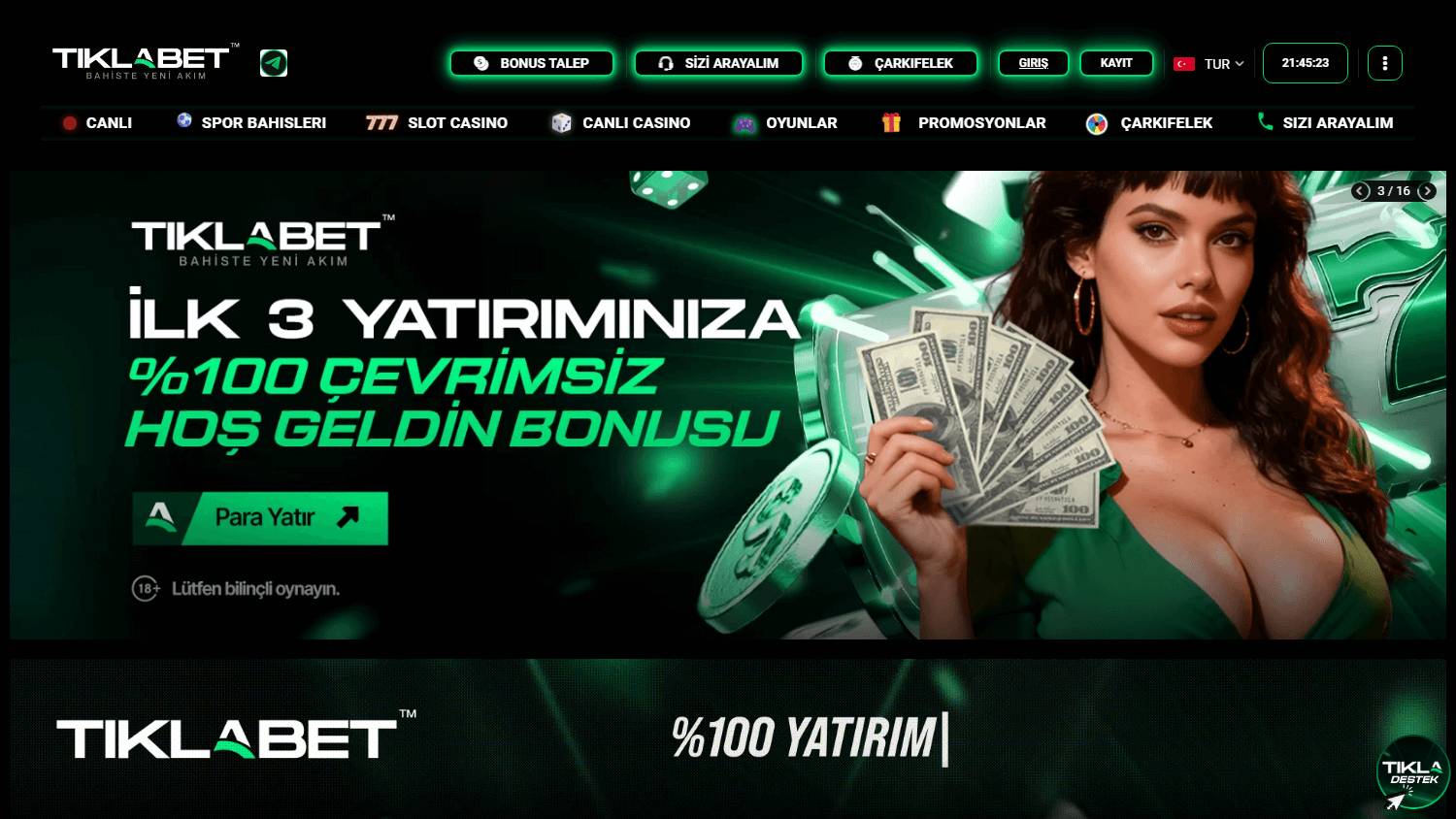 tiklabet_casino_homepage_desktop