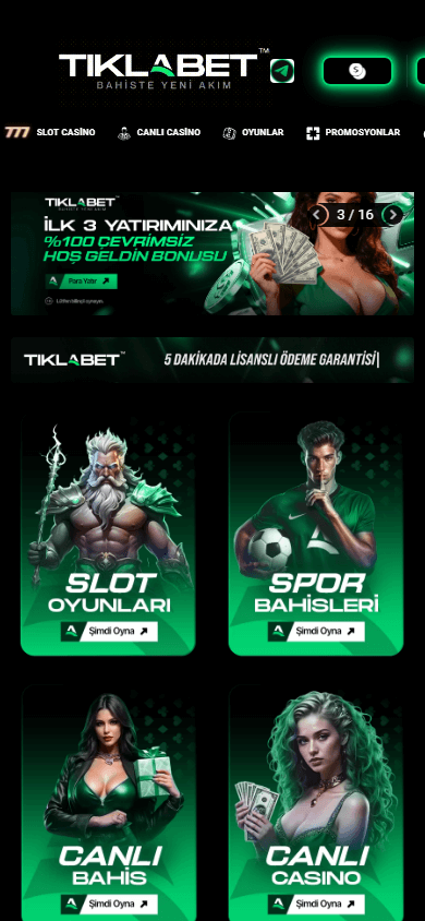 tiklabet_casino_homepage_mobile