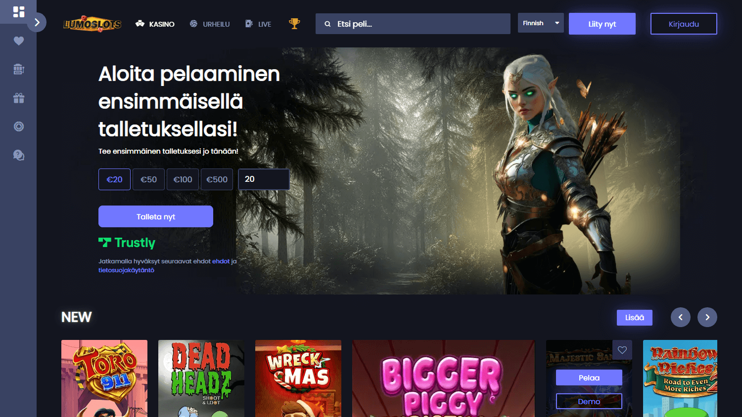 lumoslots_casino_homepage_desktop