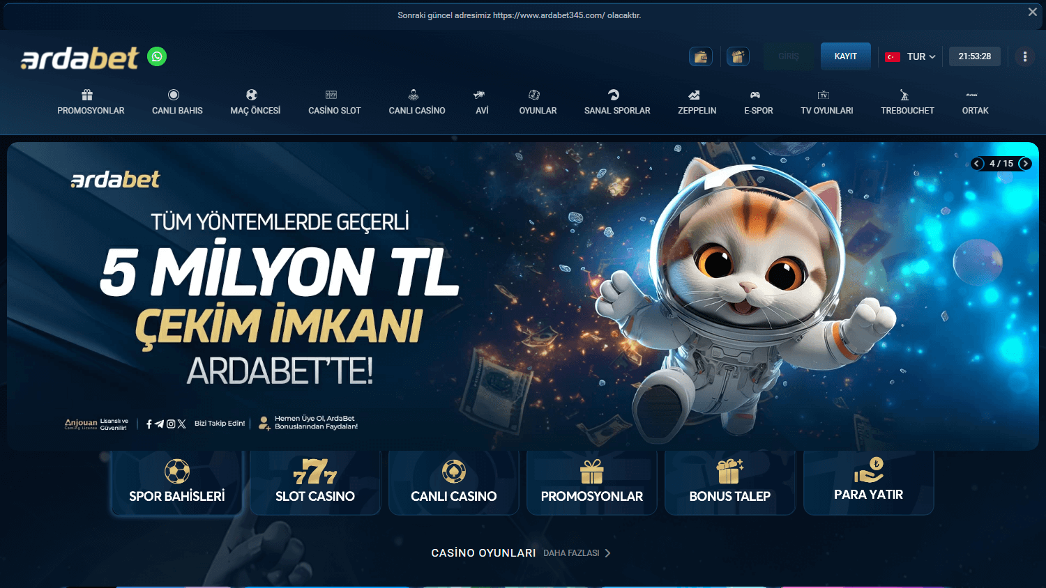 ardabet_casino_homepage_desktop