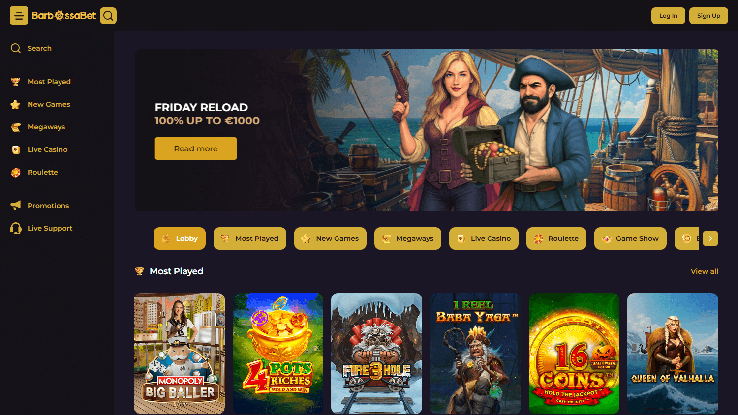 barbossabet_casino_homepage_desktop