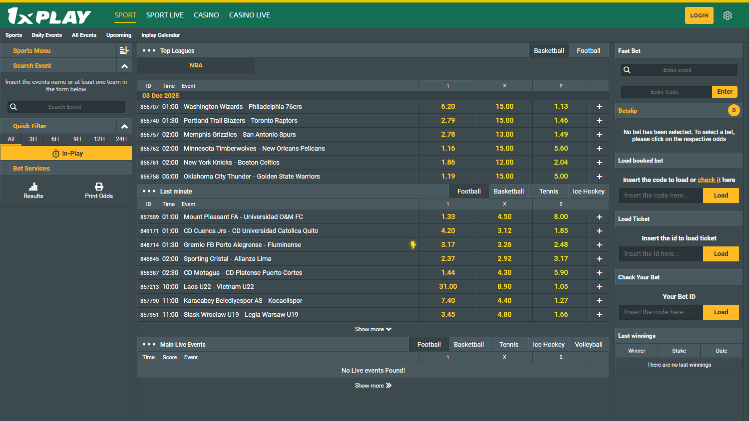 1xplay_casino_homepage_desktop