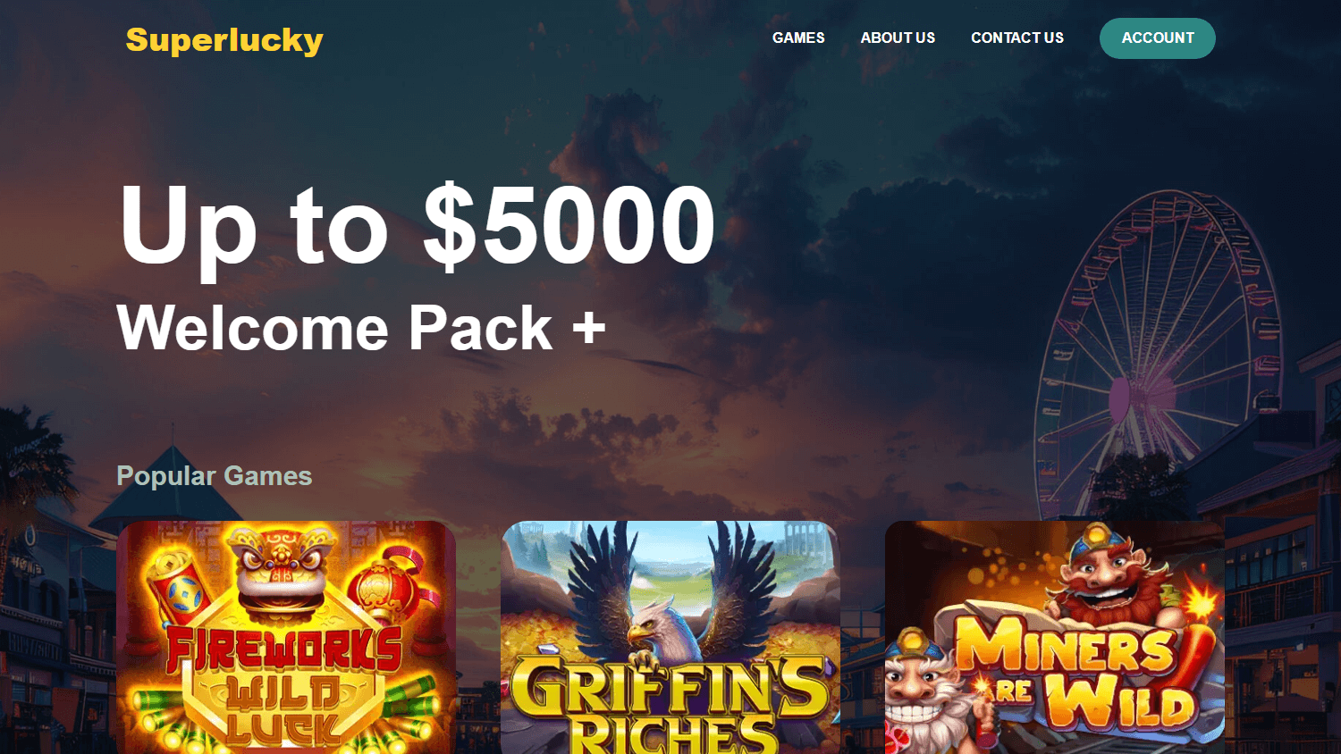 superlucky_casino_homepage_desktop