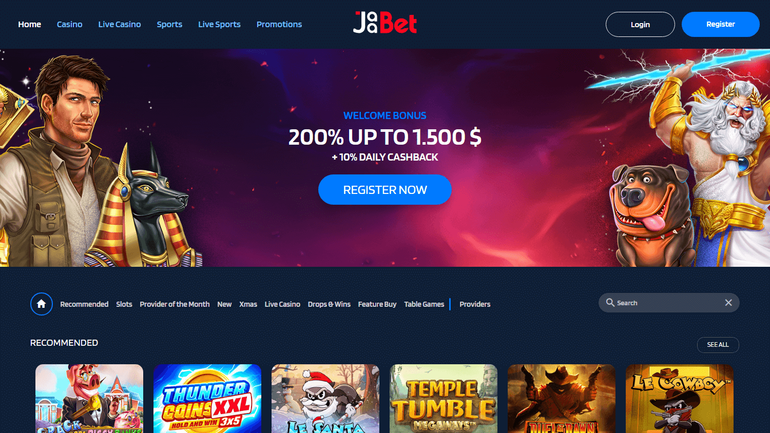jaabet_casino_homepage_desktop