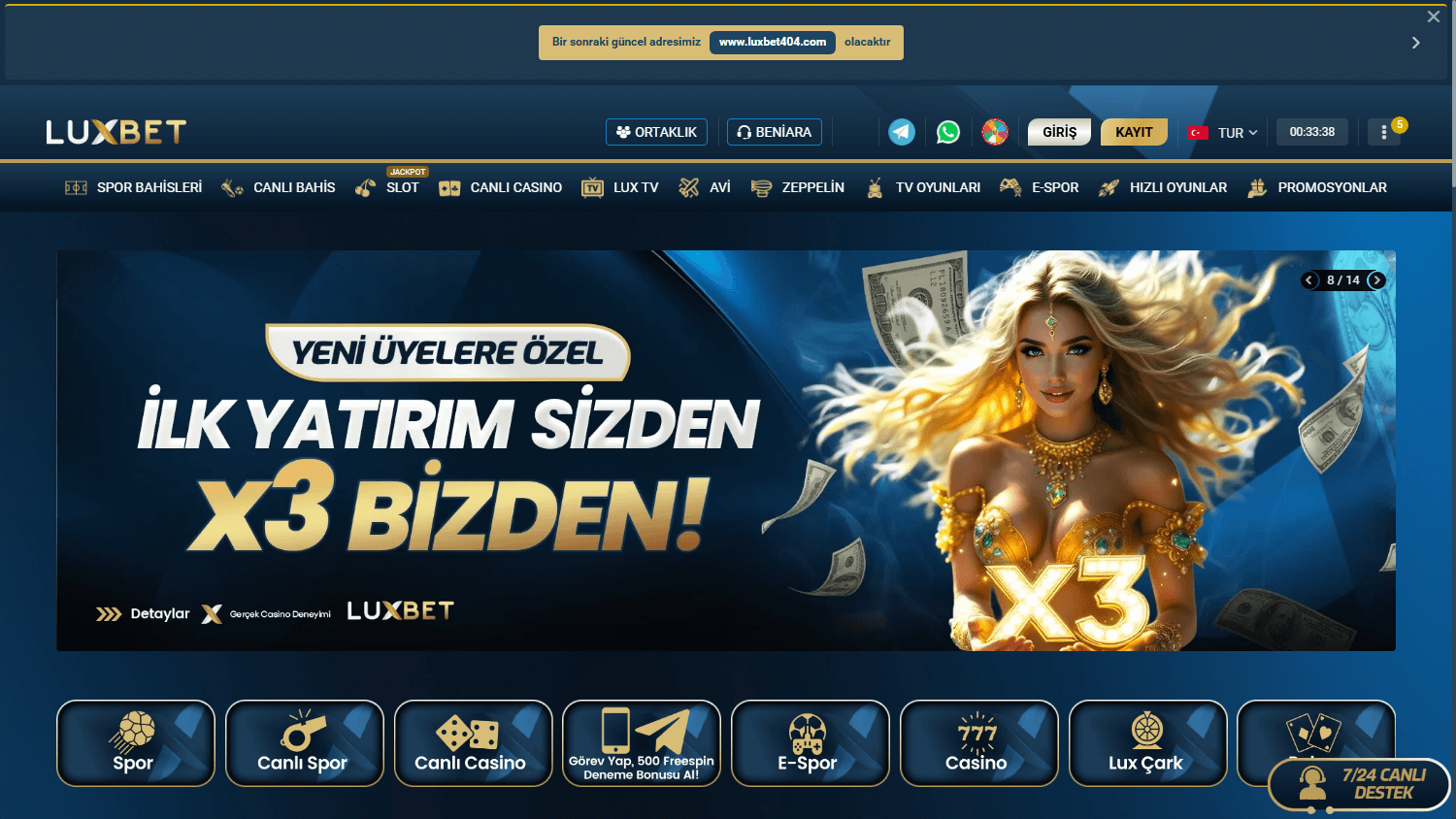 luxbet724_casino_homepage_desktop