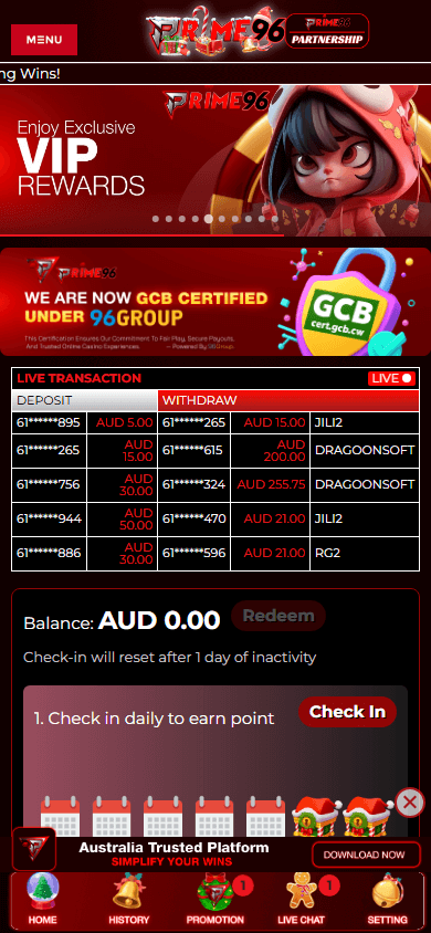 prime96_casino_homepage_mobile