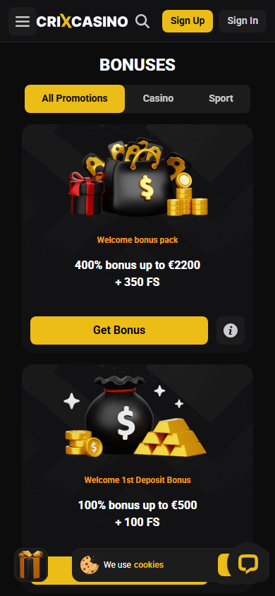 crixcasino_promotions_mobile