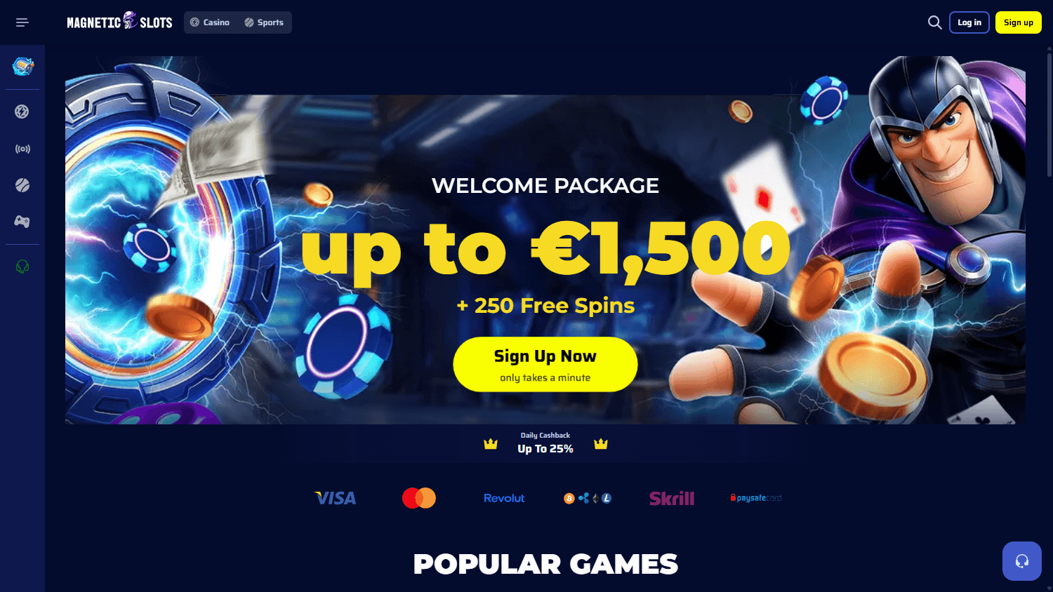 magneticslots_casino_homepage_desktop