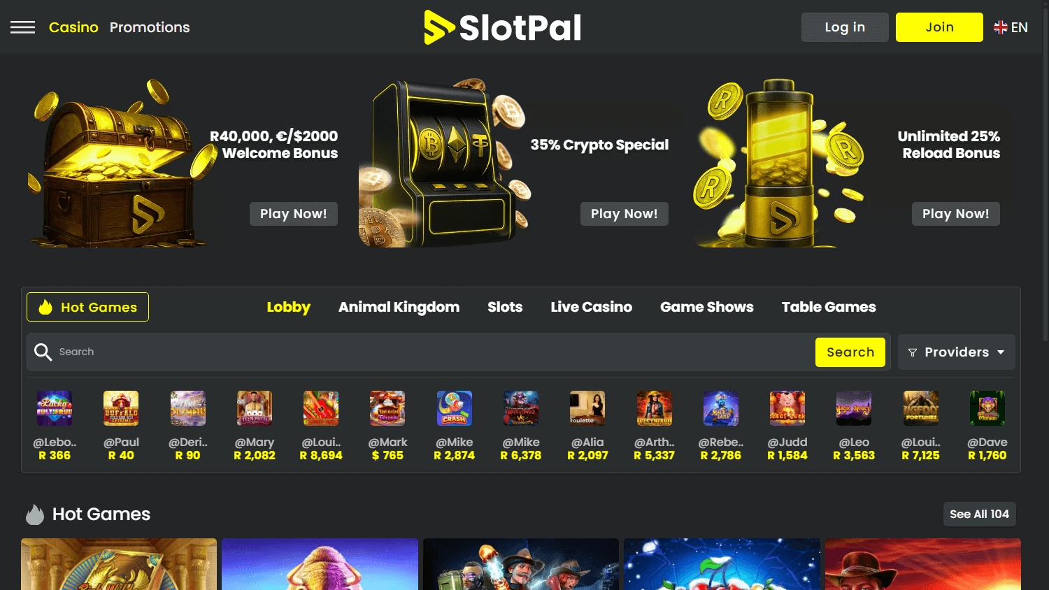 slotpal_casino_homepage_desktop
