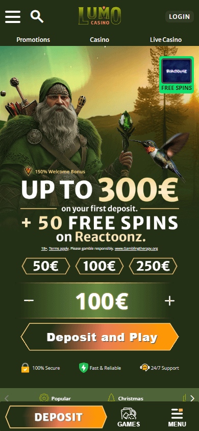 lumo_casino_homepage_mobile