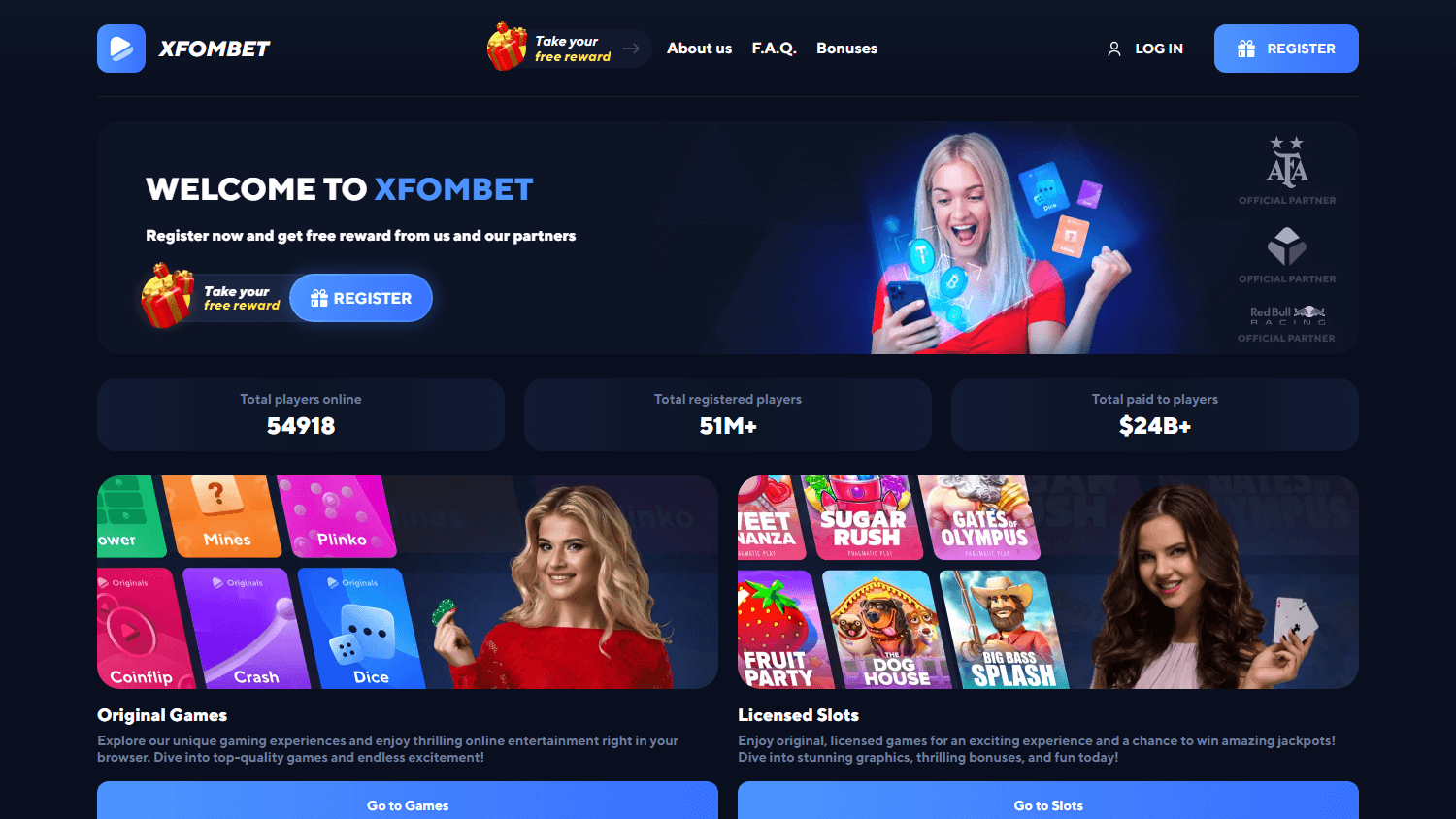 xfombet_casino_homepage_desktop