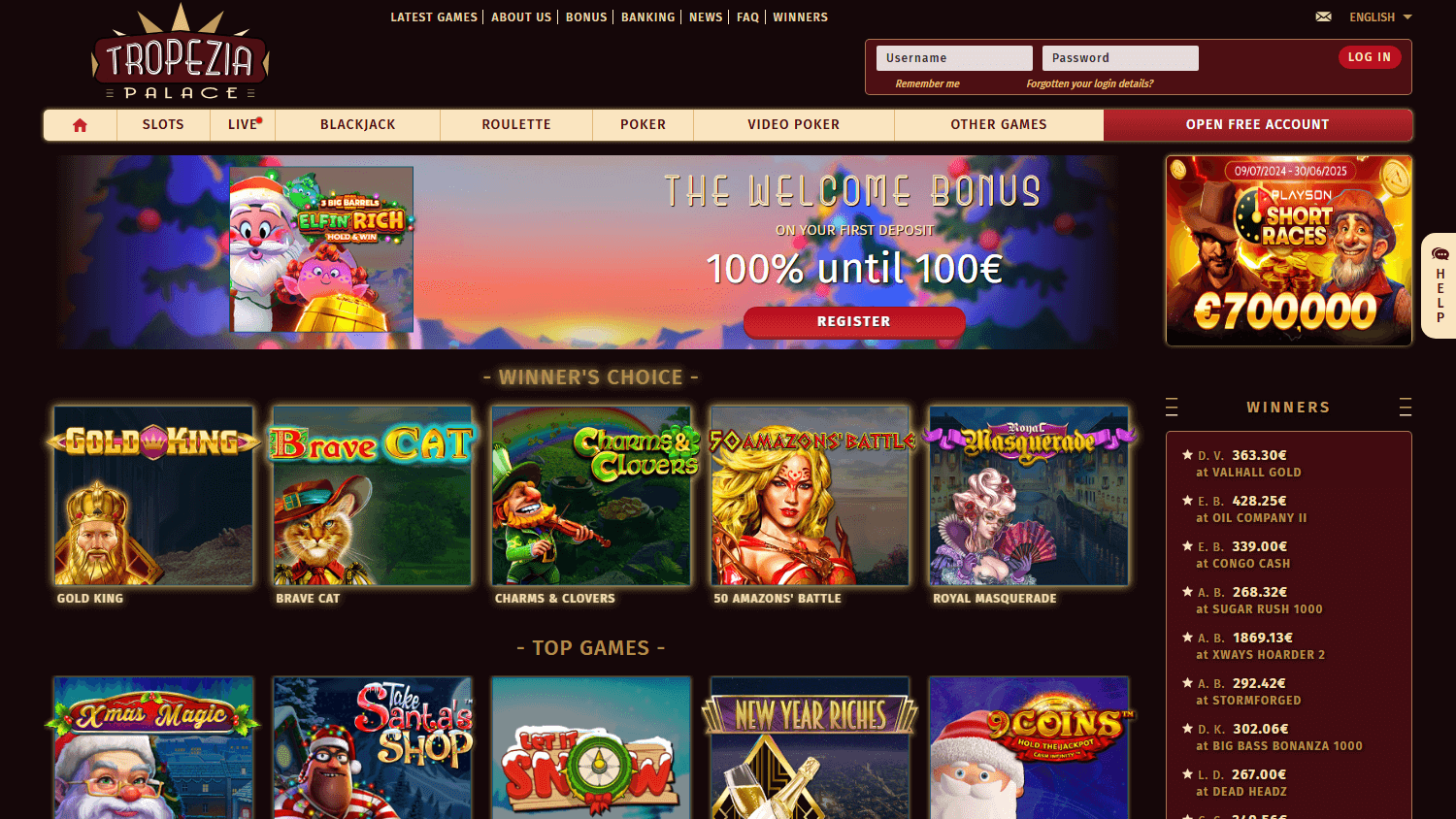 tropezia_palace_casino_homepage_desktop