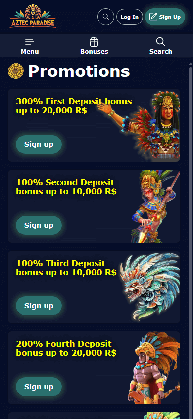 aztecparadise_casino_promotions_mobile