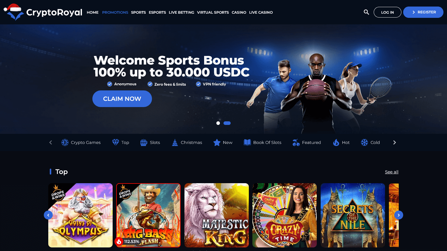 cryptoroyal_casino_homepage_desktop