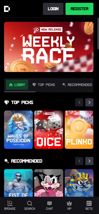 degens_casino_homepage_mobile