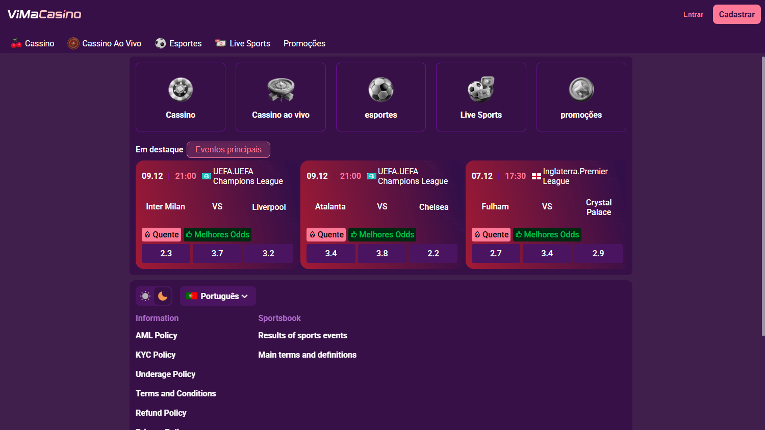 vima_casino_homepage_desktop