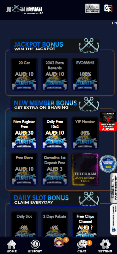 harbour33_casino_promotions_mobile
