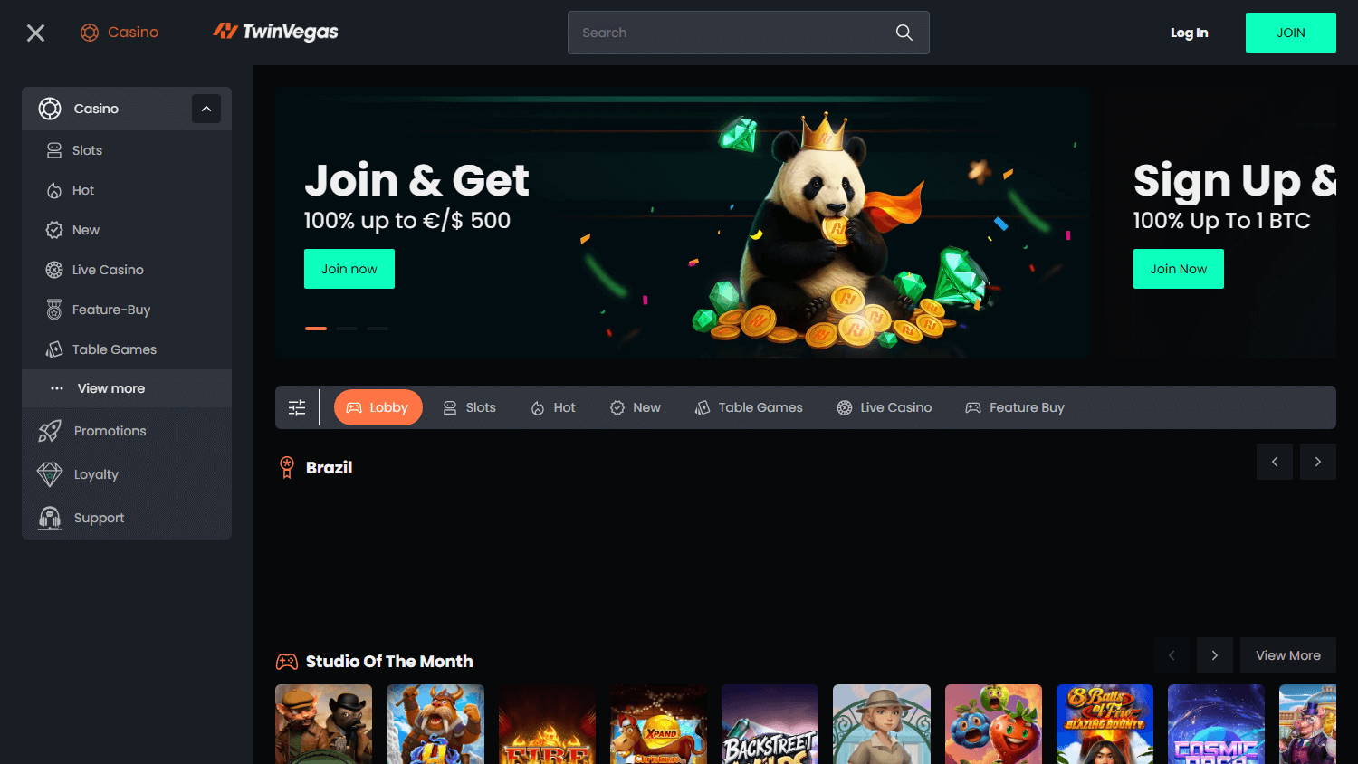 twinvegas_casino_homepage_desktop