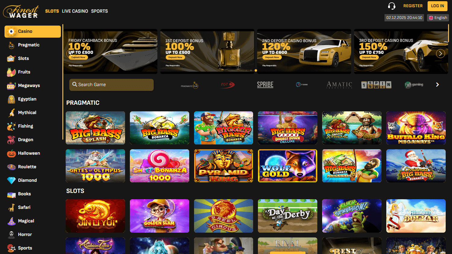 finestwager_casino_homepage_desktop