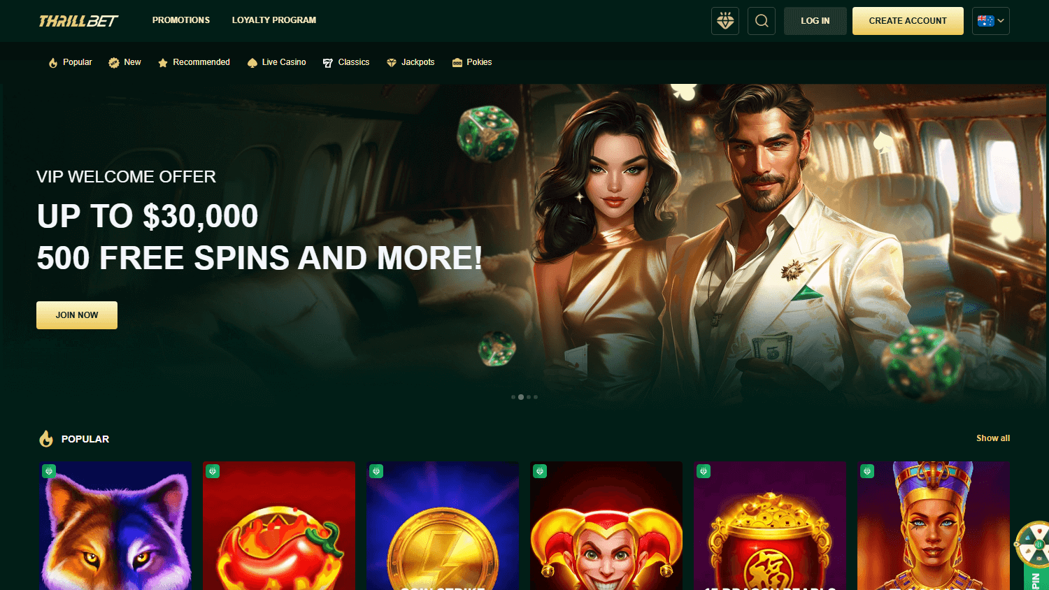 thrillbet_casino_homepage_desktop