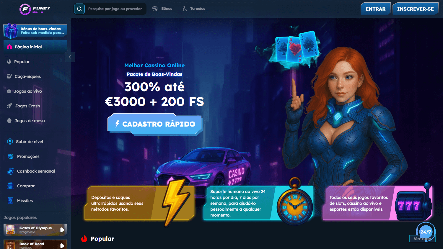funzy_bets_casino_homepage_desktop