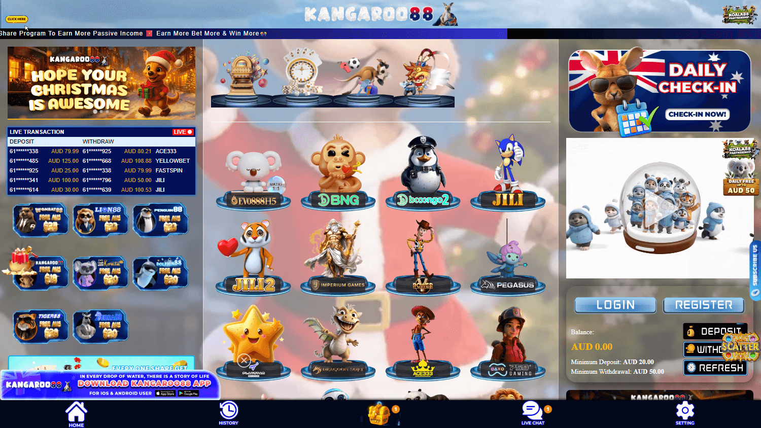 kangaroo88_casino_homepage_desktop