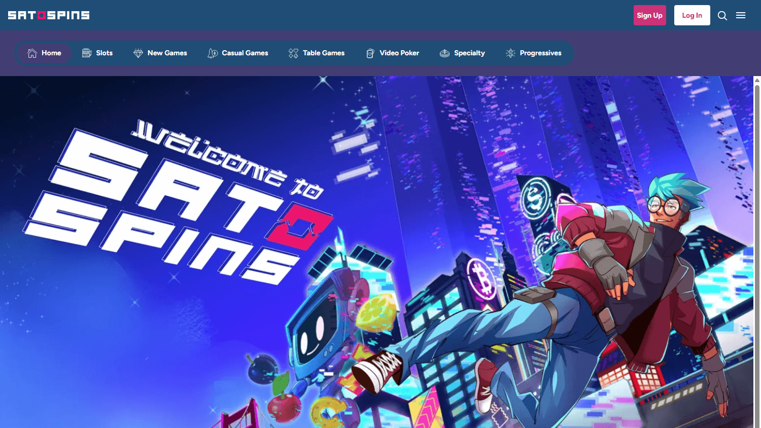 sato_spins_casino_homepage_desktop