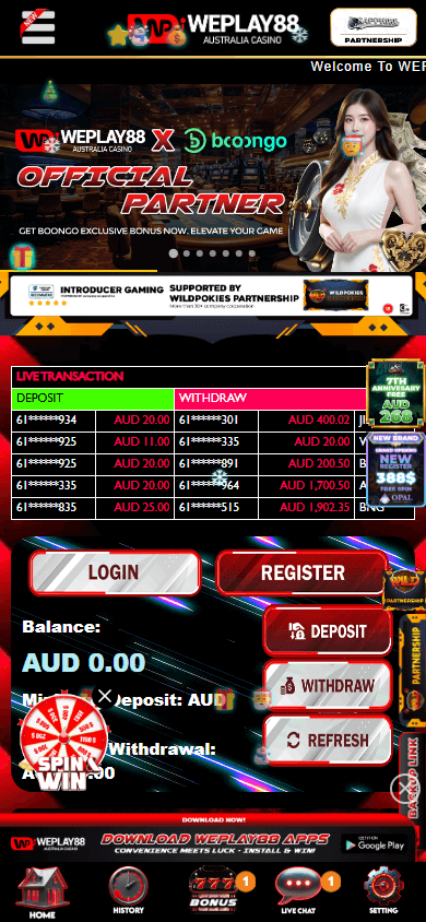 weplay88_casino_homepage_mobile