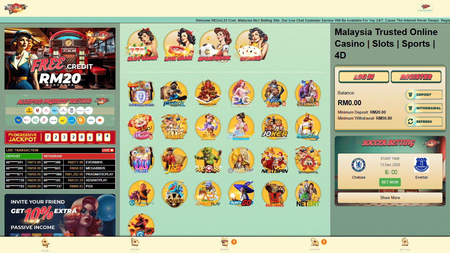 regal33_casino_homepage_desktop