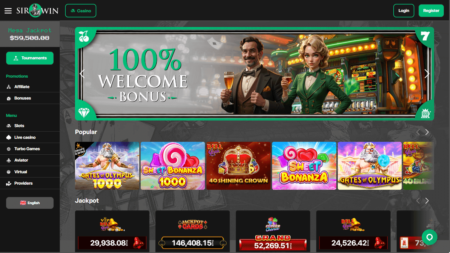 sirwin_casino_homepage_desktop